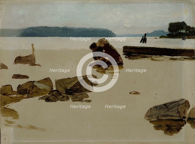 Open Sea off Haikko, study for Boys Playing on the Shore, 1884. Creator: Albert Edelfelt.