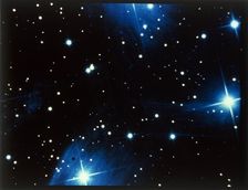 Open star cluster, the Pleiades in Taurus. Creator: NASA