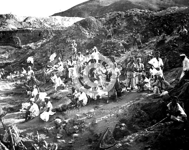 Opencast mine, Korea, 1900. Artist: Unknown