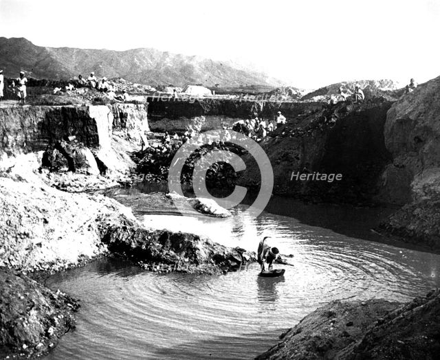 Opencast mine, Korea, 1900. Artist: Unknown