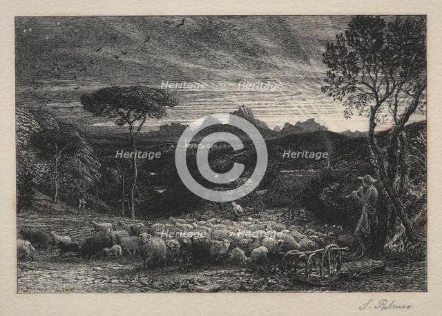 Opening the Fold, 1880. Creator: Samuel Palmer (British, 1805-1881).