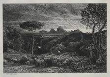 Opening the Fold, 1880. Creator: Samuel Palmer (British, 1805-1881)