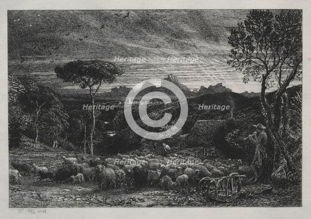 Opening the Fold, 1880. Creator: Samuel Palmer (British, 1805-1881).