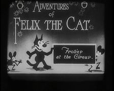 Opening Titles of a Felix the Cat Cartoon, 1922. Creator: British Pathe Ltd
