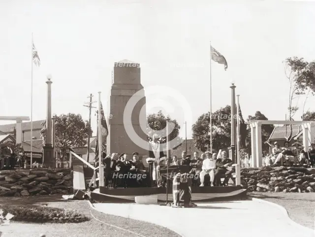 Opening ceremony, Garden of Remembrance, Mosman Park, 1952. Creator: Unknown.