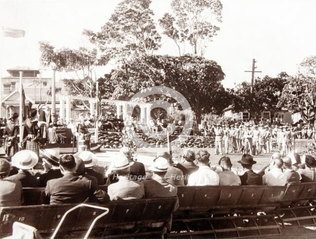Opening ceremony, Garden of Remembrance, Mosman Park, 1952. Creator: Unknown.