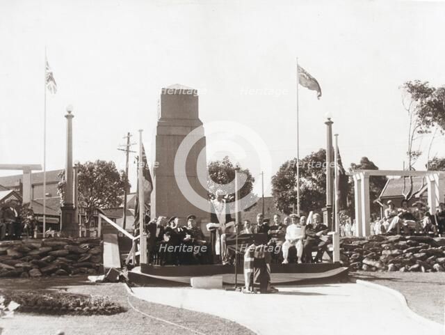 Opening ceremony, Garden of Remembrance, Mosman Park, 1952. Creator: Unknown.