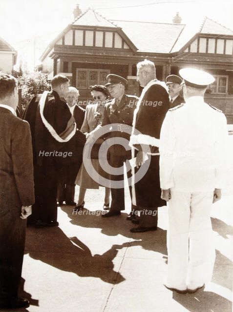 Opening ceremony, Garden of Remembrance, Mosman Park, 1952. Creator: Unknown.