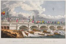 Opening ceremony of the new London Bridge, 1831. Artist: Anon
