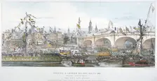Opening ceremony of the new London Bridge, 1831. Artist: Englemann, Graf and Co