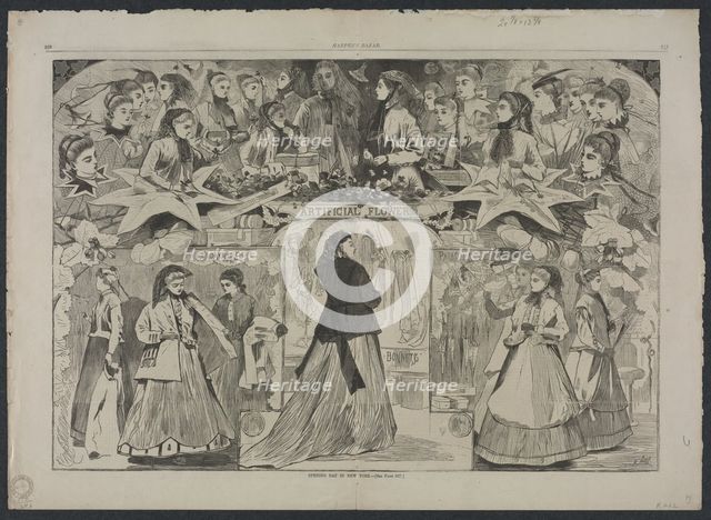 Opening Day in New York, 1868. Creator: Winslow Homer (American, 1836-1910).