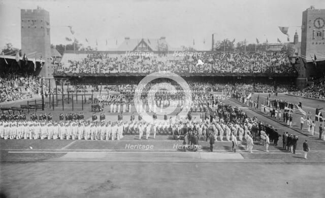 Opening Day, Stockholm Olympic Games, 1912. Creator: Bain News Service.