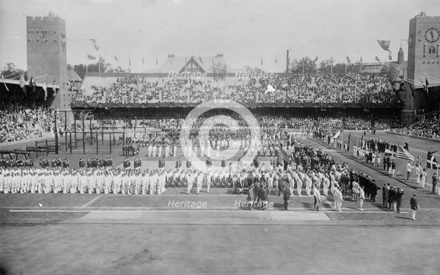 Opening Day, Stockholm Olympic Games, 1912. Creator: Bain News Service.