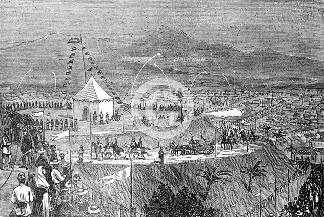 Opening festival of the new waterworks at Caracas, Venezuela, 1874. Creator: Unknown.