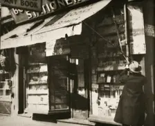 Opening for business stationery shop in Manhattan, New York, USA, 1930. Creator: Unknown