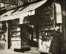 Opening for business stationery shop in Manhattan, New York, USA, 1930. Creator: Unknown