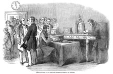 Opening of the 1851 London to Paris telegraph link (1852). Creator: Unknown