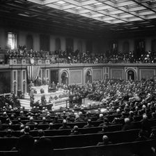 Opening of The 64th Cong. 1915, Cong. Mann Introducing Speaker Clark, 1915. Creator: Harris & Ewing