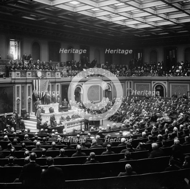 Opening of The 64th Cong. 1915, Cong. Mann Introducing Speaker Clark, 1915. Creator: Harris & Ewing.