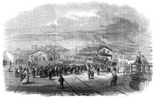 Opening of the Cape Town and Wellington Railway: arrival of the first train..., 1864. Creator: Unknown