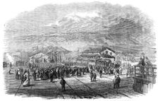 Opening of the Cape Town and Wellington Railway: arrival of the first train..., 1864. Creator: Unknown