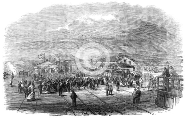 Opening of the Cape Town and Wellington Railway: arrival of the first train..., 1864. Creator: Unknown.
