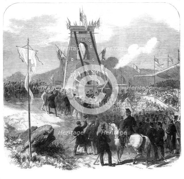Opening of the Clifton Suspension Bridge, Bristol, 1864. Artist: Unknown