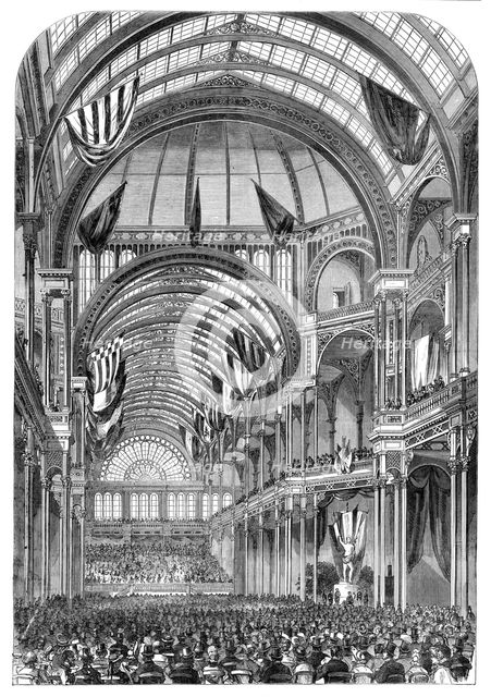 Opening of the Crystal Palace at Amsterdam for the Exhibition of Arts and Industry, 1864. Creator: Unknown.