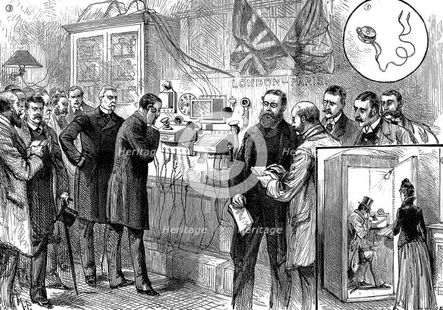 Opening of the Anglo-French telephone line, 1891. Creator: Unknown.