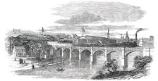 Opening of the Aberdeen Railway - Dee Bridge and Aberdeen Terminus, 1850. Creator: Unknown