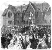 Opening of the Albert Infirmary...the statue of the late Prince Consort, Bishops Waltham..., 1865. Creator: Unknown
