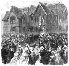 Opening of the Albert Infirmary...the statue of the late Prince Consort, Bishops Waltham..., 1865. Creator: Unknown
