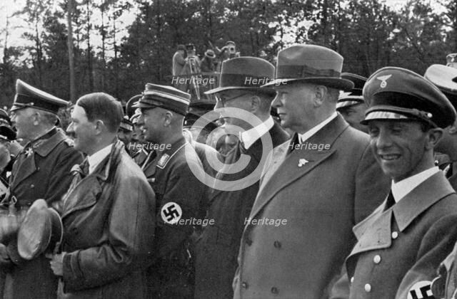 Opening of the autobahn between Frankfurt and Darmstadt, Germany, 1935. Artist: Unknown