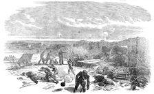 Opening of the Bombardment of Sebastopol - Chapman's Battery, 1854. Creator: Unknown