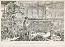 Opening of the Great Exhibition, Crystal Palace, Hyde Park, London, 1851. Artist: George Cruikshank
