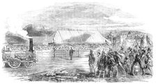 Opening of the Great North of Scotland Railway - The Huntly Station, 1854. Creator: Unknown