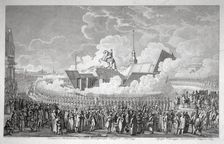 Opening of the equestrian statue of Peter the Great on Senate Square St. Petersburg in 1782, early 1 Creator: Melnikov, Alexey Kupriyanovich (19th century)