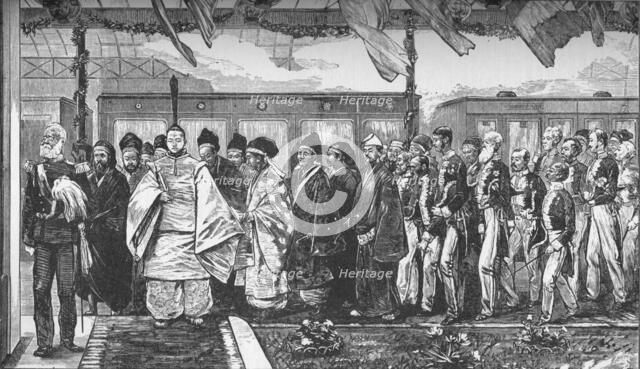 Opening of the first railway in Japan, 1872 (1907). Artist: Unknown.
