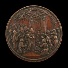 Opening of the Holy Door for the Jubilee [reverse], 1675. Creator: Giovanni Martino Hamerani
