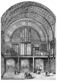 Opening of the International Exhibition: entrance to the Western Annexe, 1862. Creator: Unknown