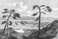 Opening of the Inland Sea Ports of Japan:...Hiogo...British and American fleets at anchor, 1868. Creator: Unknown