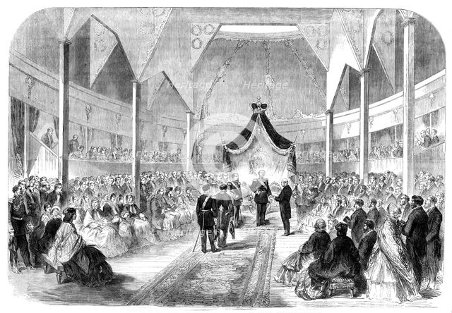Opening of the Italian Exposition at Florence by Victor Emmanuel, 1861.  Creator: Unknown.