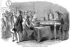 Opening of the London to Paris telegraph link, 1852. Creator: Unknown