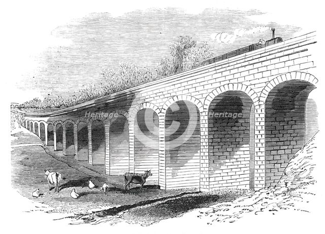 Opening of the Leamington and Warwick Railway - Melbourne Grange Viaduct, 1844. Creator: Unknown.