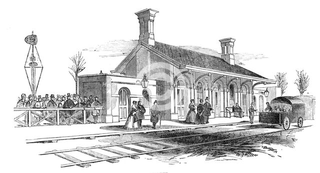 Opening of the Leamington and Warwick Railway - Kenilworth Station, 1844.  Creator: Unknown.