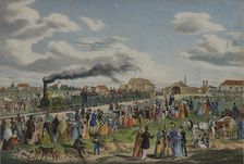 Opening of the Munich-Augsburg railway on September 1st, 1839, 1839. Creator: Kraus, Gustav (1804-1852)
