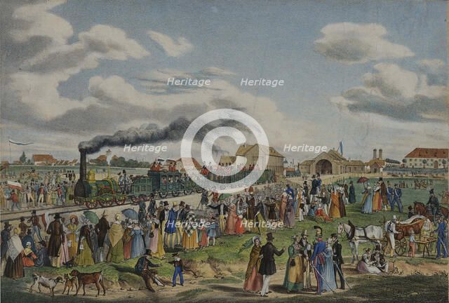 Opening of the Munich-Augsburg railway on September 1st, 1839, 1839. Creator: Kraus, Gustav (1804-1852).