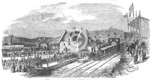 Opening of the North Devon Railway - Arrival of the Train at Barnstaple, 1854. Creator: Unknown.