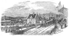 Opening of the North Devon Railway - Arrival of the Train at Barnstaple, 1854. Creator: Unknown