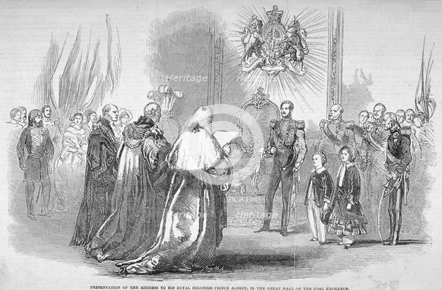 Opening of the New Coal Exchange, Lower Thames Street, City of London, 1849. Artist: Anon